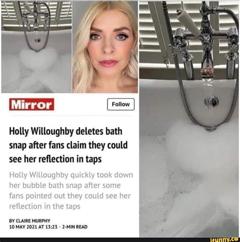 Holly Willoughby deletes bath snap after fans claim they could。